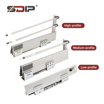 Ultra-thin steel metal box slide with round rod