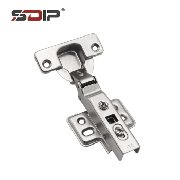 Negative 30 degree slide-on soft-closing hinge