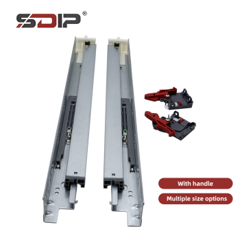 Face frame full extension soft-closing under-mount slide with 1D clips