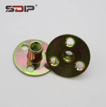M8 M10 Iron Round Base Three Hole Locking Tee Nut
