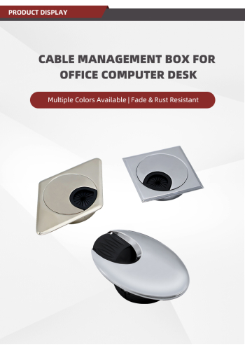 Zinc Alloy Cable Ring Boxes Desk Accessories