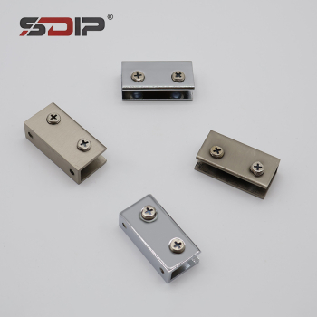 Galvanized Metal Glass Shelf Bracket Square Glass Clip for Kitchen Bathroom