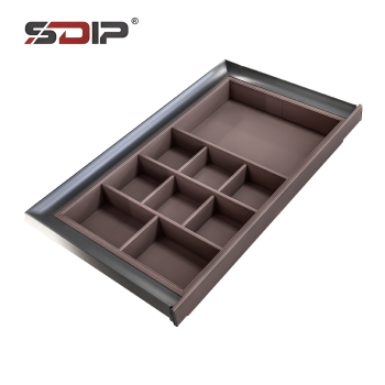 Modern Sliding Pull-out Storage Basket Soft Wardrobe Leather Storage and Organizing Basket