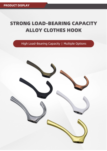 Multi-Color Zinc Alloy Wall Coat Hooks