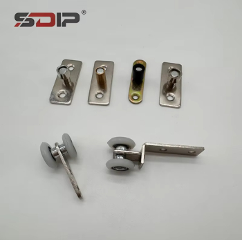 Furniture Hardware Bottom Wheel Sliding Door with Wooden Floor Bearing Iron Guide Rail