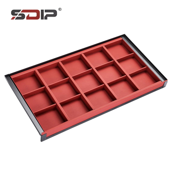 New Pull-out Style Sliding Garment Closet Storage Box Wardrobe Leather Metal Travel Jewelry Box