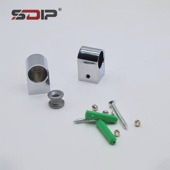 Zinc Alloy Wardrobe Rod Bracket with Support Base
